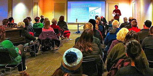 This public forum drew a crowd of some four dozen to the SMILE Station in Sellwood.