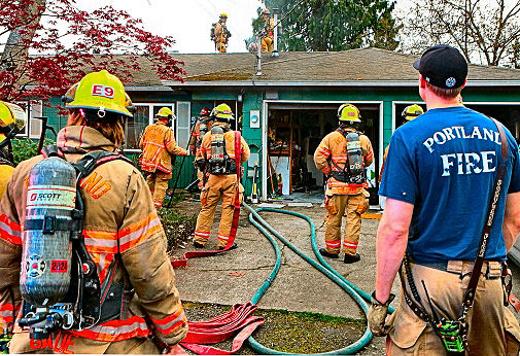 Firefighters from far and wide swiftly knocked down a wall fire in this home in the Brentwood-Darlington neighborhood, on May first.