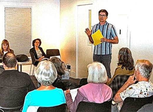PP&R Deputy Director Todd Lofgren told Inner Southeast residents about the Light Pole Safety Project at the Sellwood meeting on May 10th, and outlined replacement plans for the abruptly-removed park lighting in two neighborhood parks.