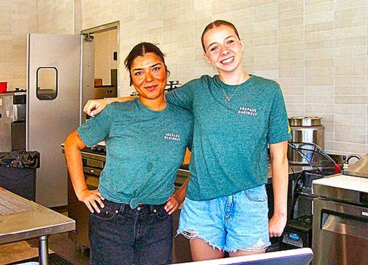 Amarie Romero, left, and Abby Dixon are two members of the counter staff at the new Junbi Matcha & Tea Shop  just open at 1280 S.E. Nehalem Street in Sellwood.