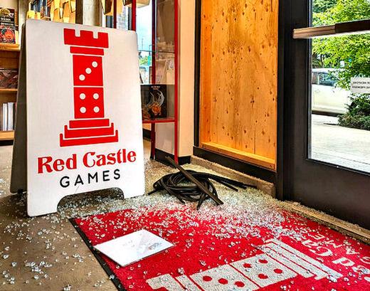 In addition to cleaning up the mess left in the wake of the latest burglary, the family-owned �Red Castle Games� owner faces mounting bills for replacing windows and merchandise.