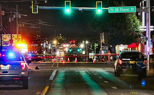 At the edge of the Brentwood-Darlington neighborhood on the evening of August 15th, the intersection of S.E. 82nd Avenue of Roses and Flavel Street was closed for hours, after a motorcycle and a car collided.
