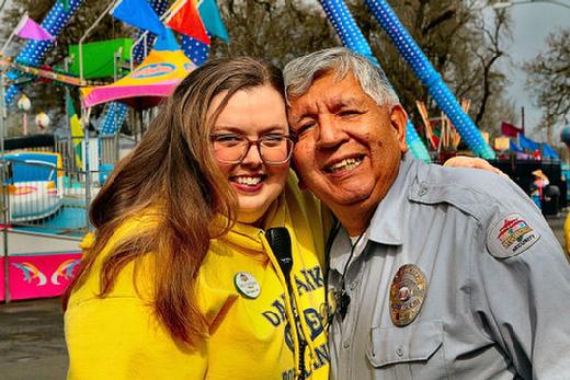 Welcoming guests on opening day were Oaks Park Association Marketing and Events Director Emily MacKay, and Guest Relations/Security Director Mike Soto.